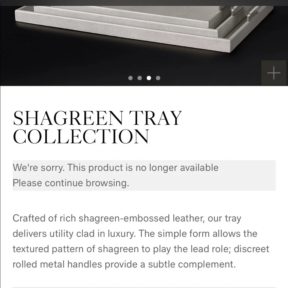 Restoration Hardware Shagreen Tray